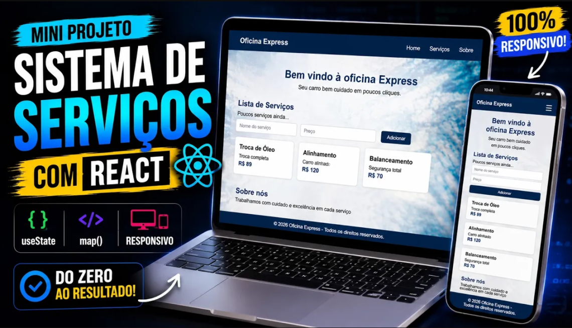 projeto react iniciante