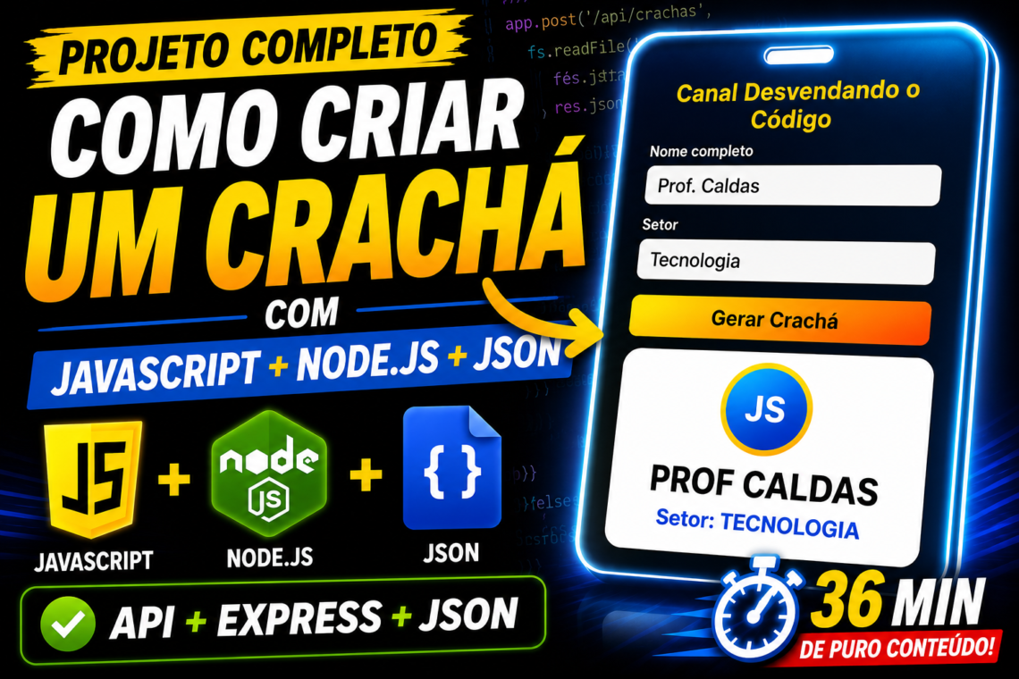 projeto cracha nodejs